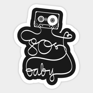 80s Baby 2 Sticker